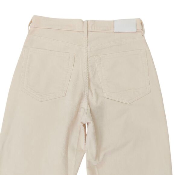 Everlane Corduroy Pants 27 Beige Baby Cord Cheeky Straight Leg Stretch Comfort - Picture 6 of 12